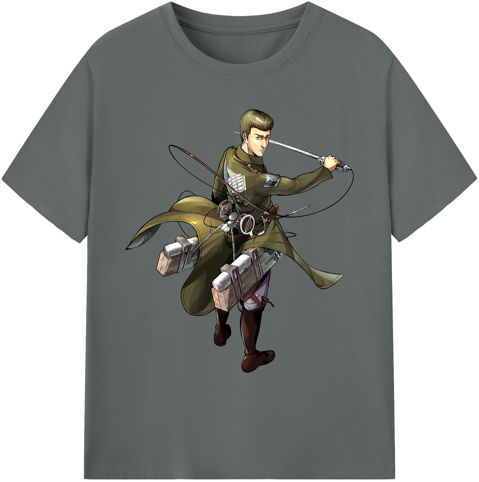 （画像用） 進撃の巨人 Attack on Titan 綿100％ メンズ半袖Tシャツ｜肌触りやわらか＆通気性
